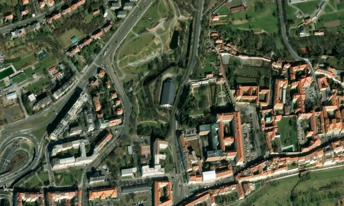 Keplerova – letecký pohled