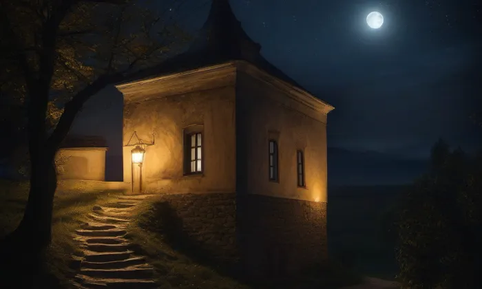Klášter františkánský – noc