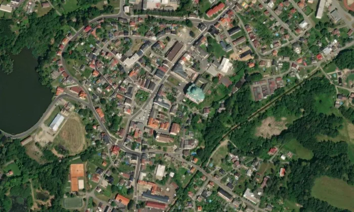 Klášter Jablonné v Podještědí – letecký pohled