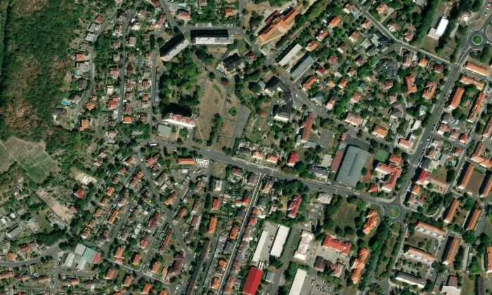 Klášter magdalenitek (Most) – letecký pohled