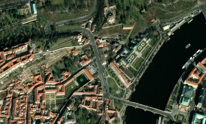 Klárov – letecký pohled