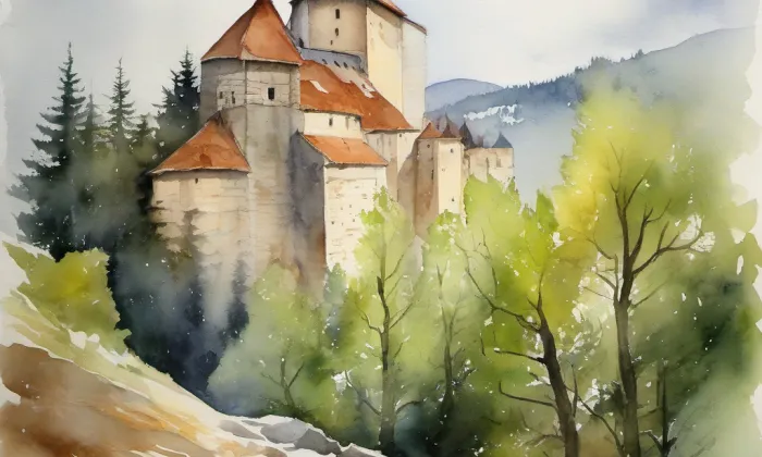 Klárov – akvarel