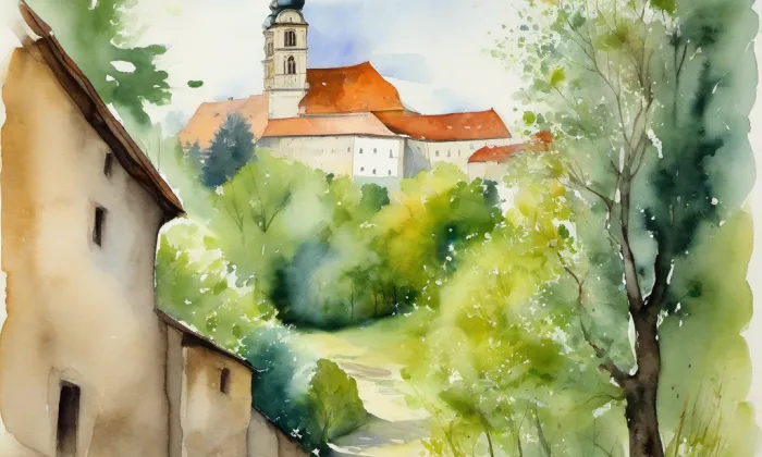 Klimkovice – akvarel