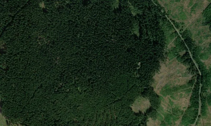 Koberštejn – letecký pohled