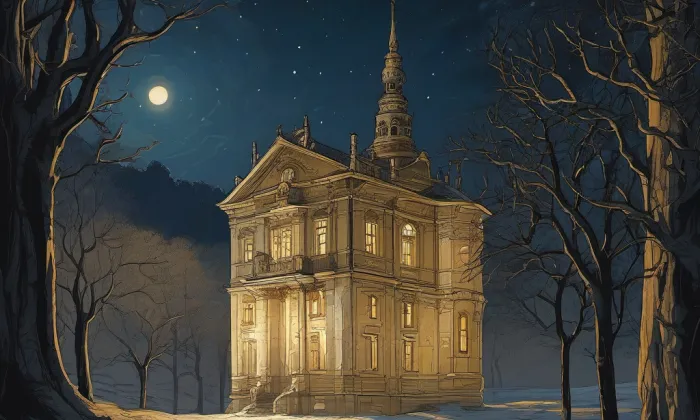 Kolovratský palác ve Valdštejnské – noc