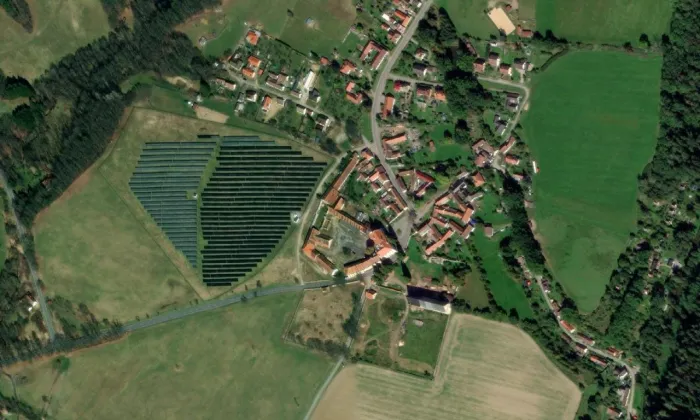 Komařice – letecký pohled