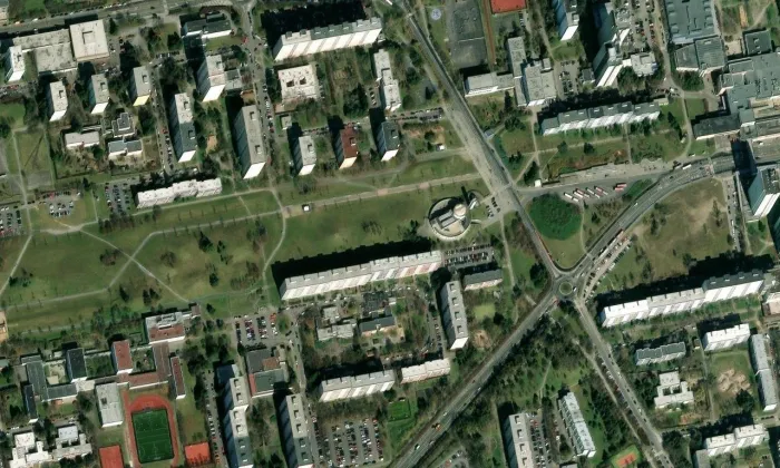 Komunitní centrum Matky Terezy – letecký pohled