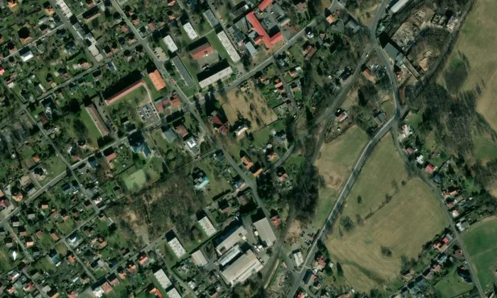 Konvent oblátů (Varnsdorf) – letecký pohled