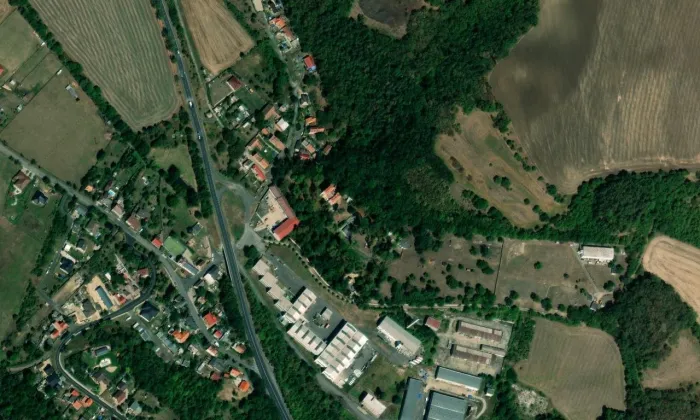 Korozluky – letecký pohled