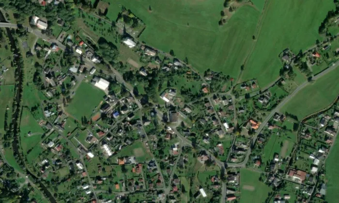 Kosárna – letecký pohled