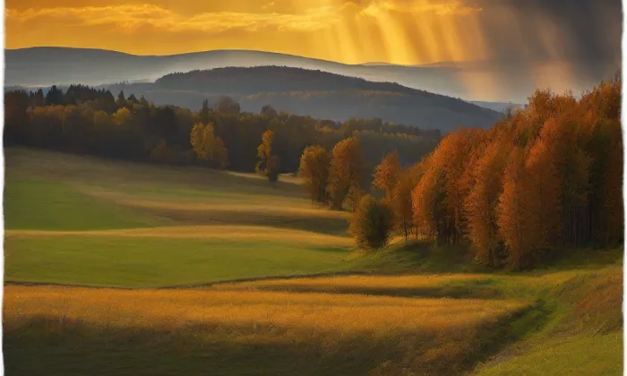 Kostel Archanděla Michaela (Dětřichovice) – autumn