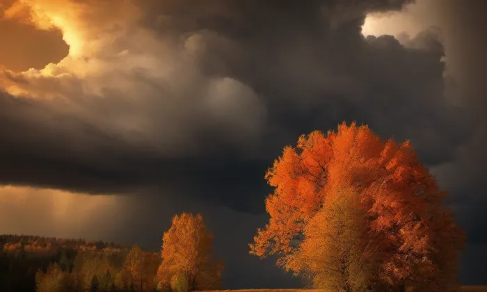 kostel Božského Srdce Páně (Terezín) – autumn