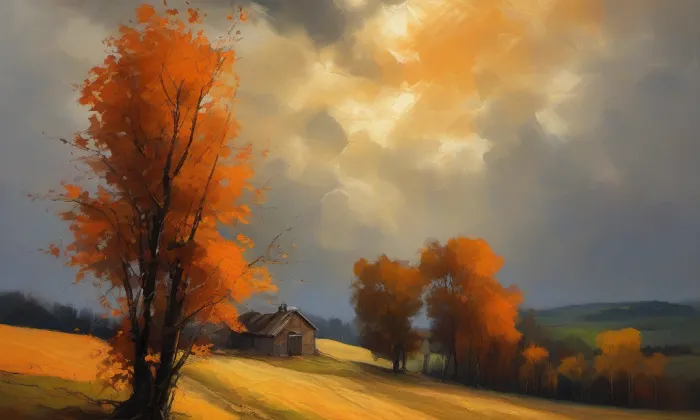 kostel Nalezení svatého Kříže (Chvalatice) – autumn