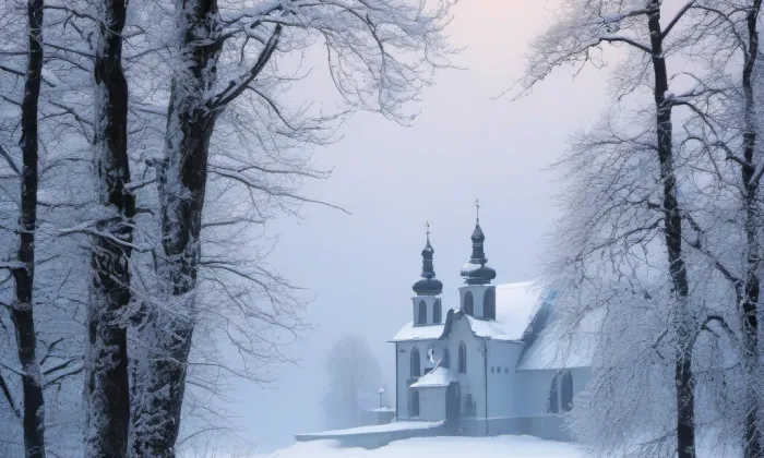 Kostel Nalezení svatého Kříže (Frýdlant) – winter