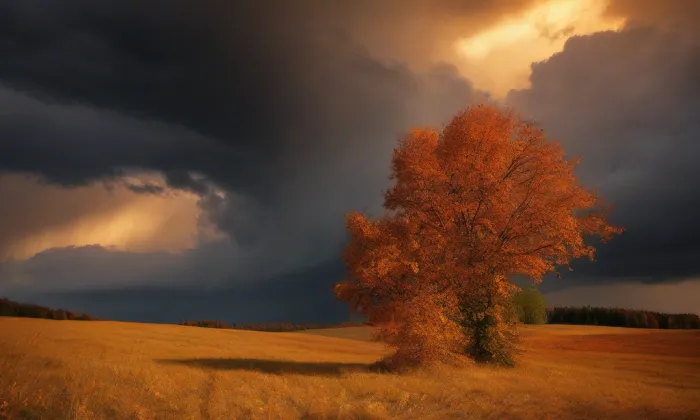 kostel Nanebevstoupení Páně v Mikulášovicích – autumn