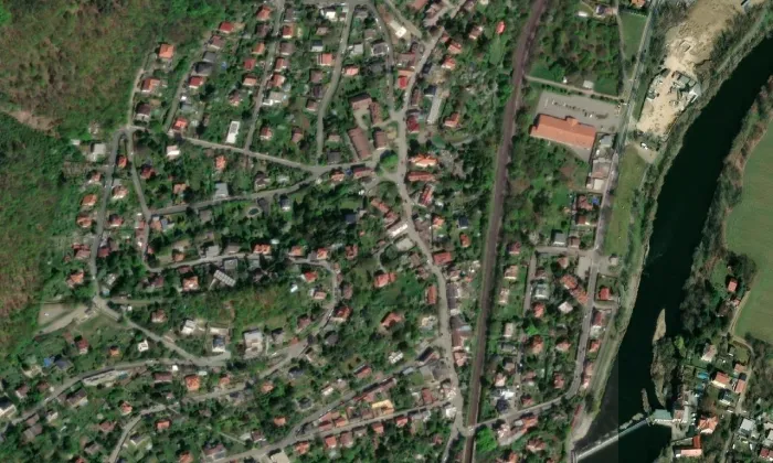Kostel Nanebevzetí Panny Marie (Černošice) – letecký pohled