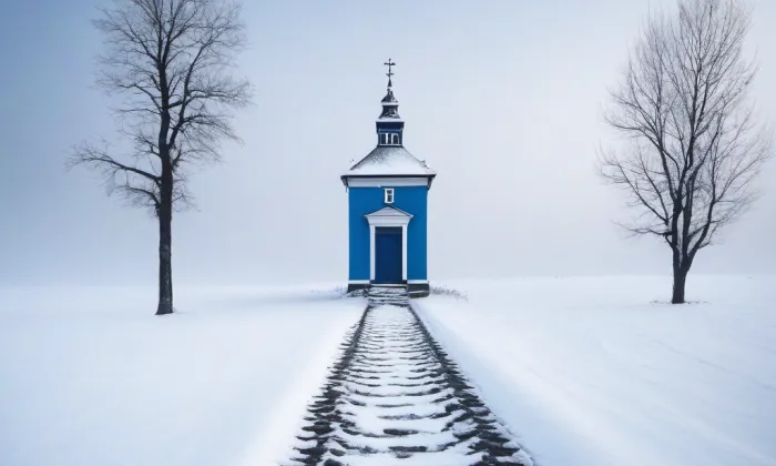 kostel Nanebevzetí Panny Marie (Bernartice) – winter