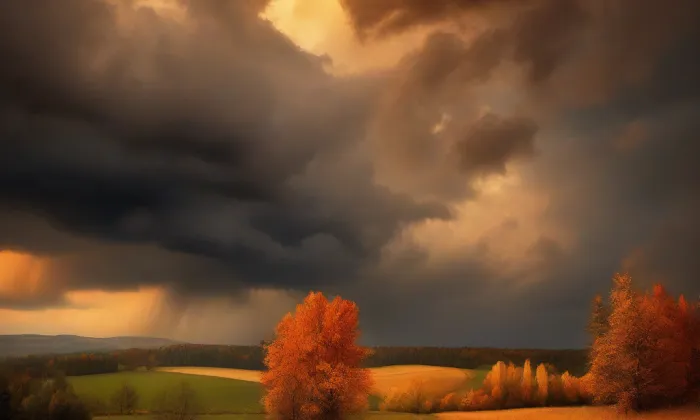 kostel Nanebevzetí Panny Marie (Dolní Počernice) – autumn