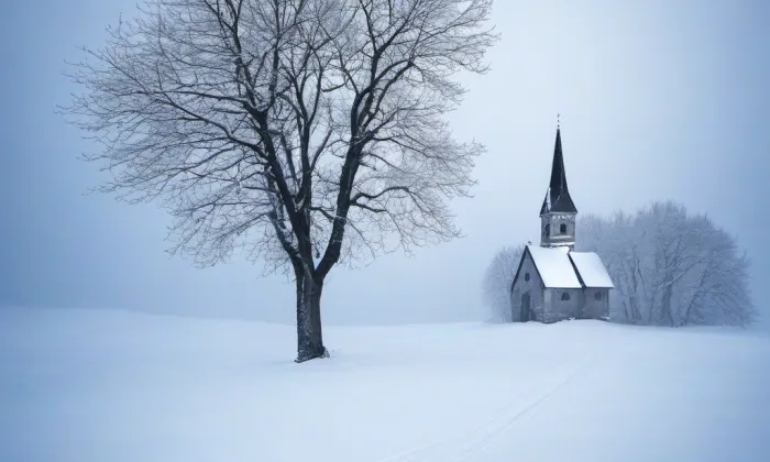Kostel Nanebevzetí Panny Marie (Jamolice) – winter