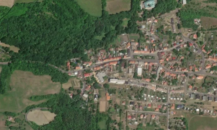 Kostel Nanebevzetí Panny Marie (Mašťov) – letecký pohled