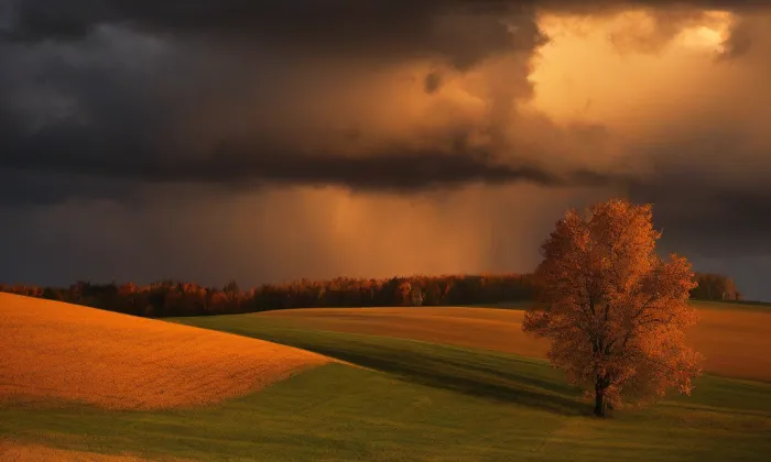 Kostel Nanebevzetí Panny Marie (Modřany) – autumn