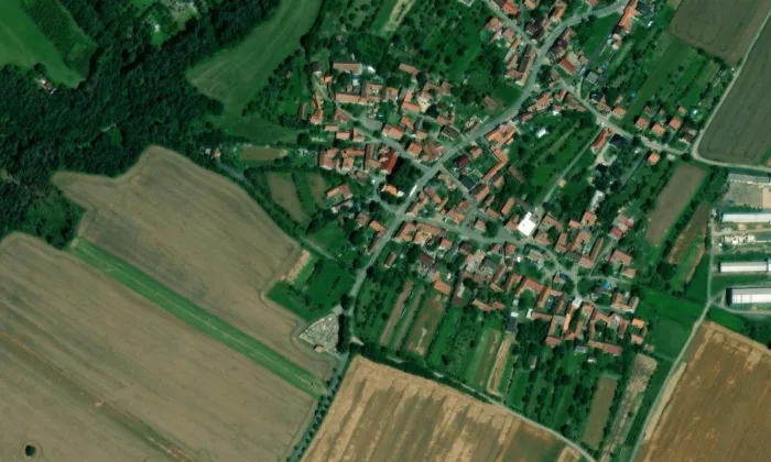 kostel Nanebevzetí Panny Marie (Svatoslav) – letecký pohled