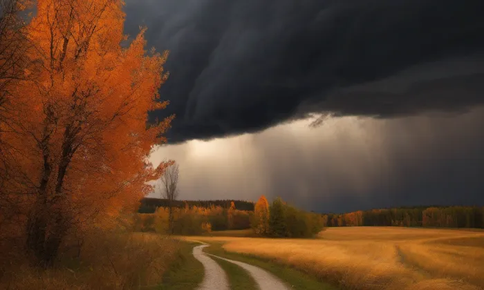 Kostel Nanebevzetí Panny Marie (Velešice) – autumn