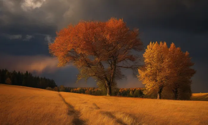 Kostel Narození Panny Marie (Běrunice) – autumn