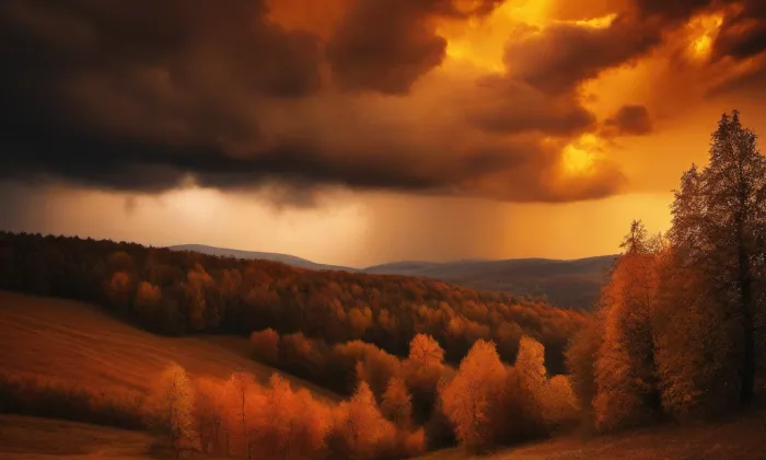 Kostel Narození Panny Marie (Buškovice) – autumn