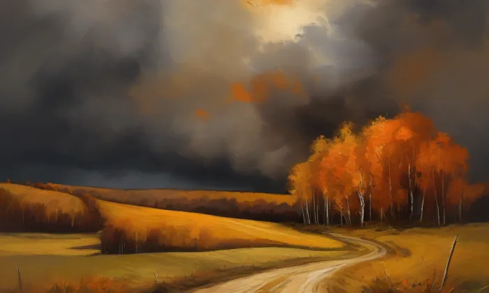 kostel Narození Panny Marie (Holubice) – autumn
