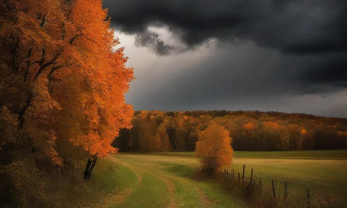 kostel Narození Panny Marie (Jabkenice) – autumn