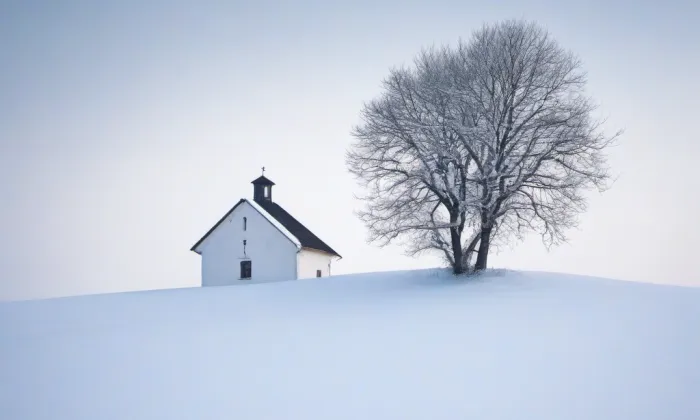 Kostel Narození Panny Marie (Jamartice) – winter