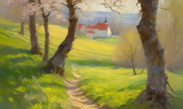 kostel Narození Panny Marie (Neslovice) – spring