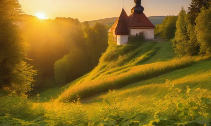 Kostel Narození Panny Marie (Nový Kostelec) – summer
