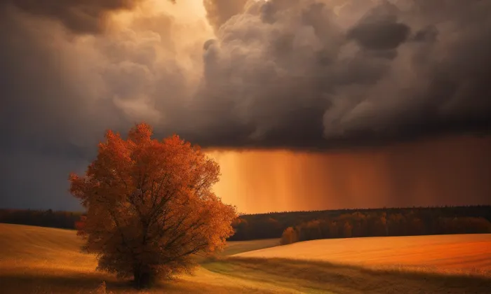 kostel Narození Panny Marie (Pluhův Žďár) – autumn