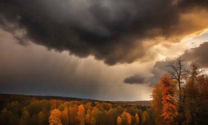 Kostel Narození Panny Marie (Ročov) – autumn