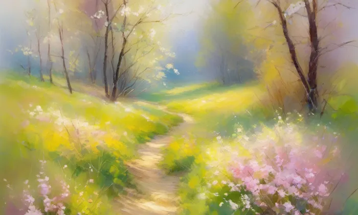 Kostel Narození Panny Marie ve Žlebích – spring