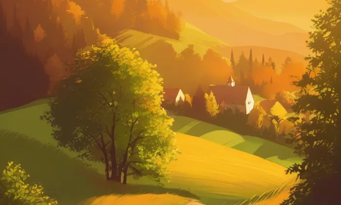 Kostel Narození Panny Marie ve Žlebích – summer