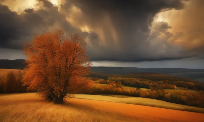 Kostel Narození svatého Jana Křtitele (Stará Ves) – autumn