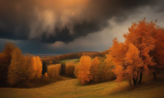 Kostel Narození svatého Jana Křtitele (Polubný) – autumn
