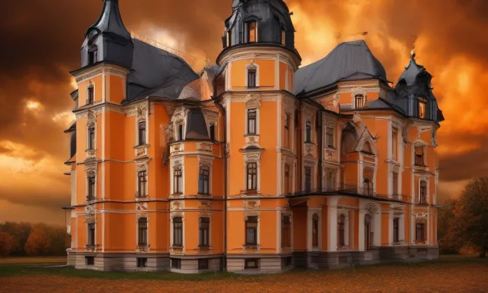 kostel Narození svatého Jana Křtitele (Černovice) – autumn