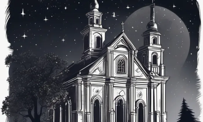 kostel Narození svatého Jana Křtitele (Černovice) – noc