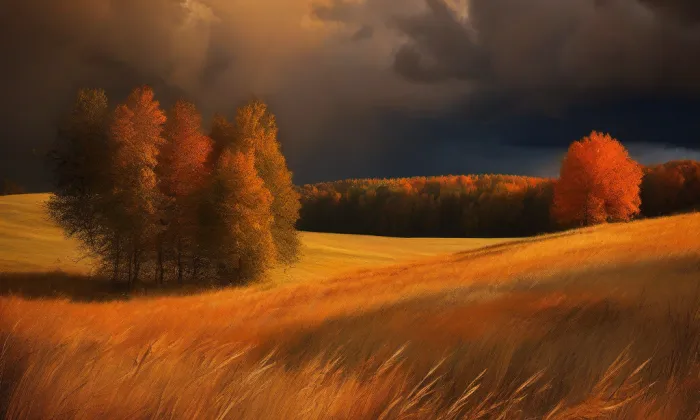 kostel Navštívení Panny Marie (Červený Potok) – autumn