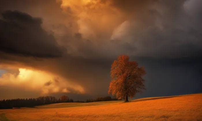 Kostel Navštívení Panny Marie (Lučany nad Nisou) – autumn