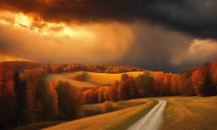 Kostel Nejsvětější Trojice (Český Dub II) – autumn
