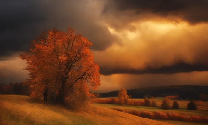 kostel Nejsvětější Trojice (Bohumilice) – autumn
