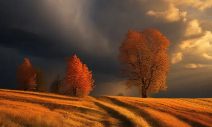Kostel Nejsvětější Trojice (Hlavnice) – autumn