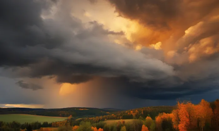 Kostel Nejsvětější Trojice (Křemešník) – autumn