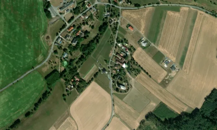 Kostel Nejsvětější Trojice (Litíč) – letecký pohled