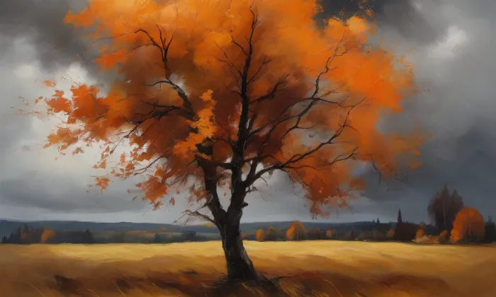 Kostel Nejsvětější Trojice (Mešno) – autumn